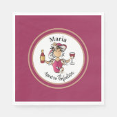 Serviette En Papier Classy Femme Vin personnalisé Anniversaire Napkin (Devant)