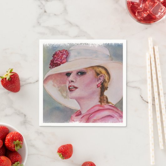 SERVIETTE EN PAPIER CLASSY GARDEN PAPIER NAPKINS (En situation)