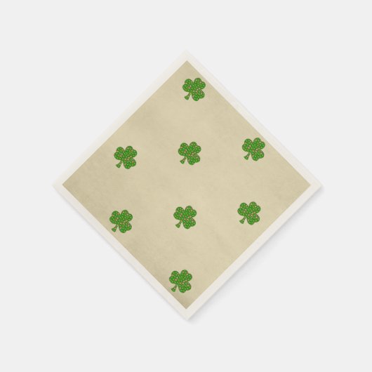 Serviette En Papier Classy Irish Lucky Shamrock St. Patrick's Day (Coin)
