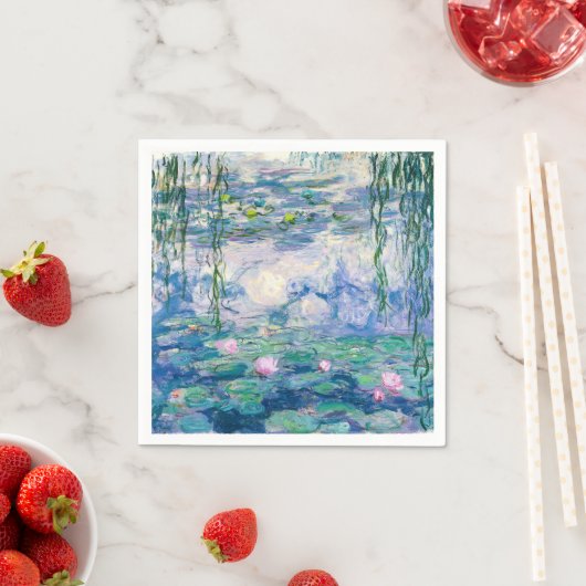 SERVIETTE EN PAPIER CLAUDE MONET (En situation)