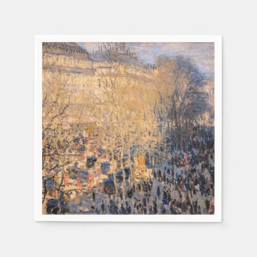Serviette En Papier Claude Monet - Boulevard des Capucines à Paris (Devant)