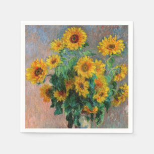 Serviette En Papier Claude Monet - Bouquet de tournesols