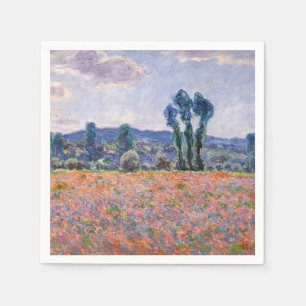 Serviette En Papier Claude Monet - Champ de coquelicots 1890 (Giverny)