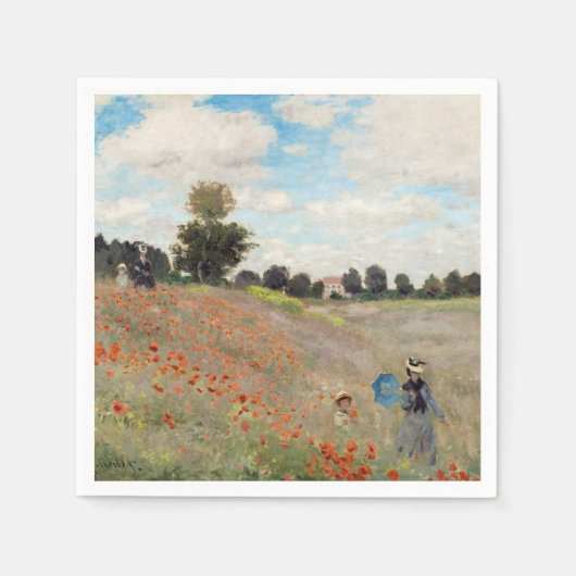 Serviette En Papier Claude Monet - Champ de pavot (Devant)