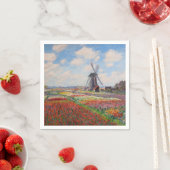 Serviette En Papier Claude Monet - Champ de Tulipes en Hollande (En situation)