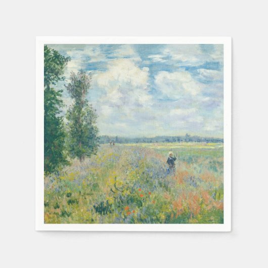 Serviette En Papier Claude Monet - Champs de pavot près d'Argenteuil ( (Devant)