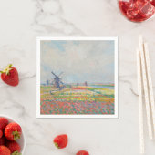 Serviette En Papier Claude Monet - Champs de tulipe près de La Haye (En situation)