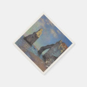 Serviette En Papier Claude Monet Cliffs at Etretat Impressionist Paint (Coin)
