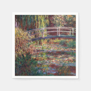 Serviette En Papier Claude Monet - Eau Lily étang, Harmonie rose