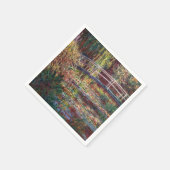 Serviette En Papier Claude Monet - Eau Lily étang, Harmonie rose (Coin)