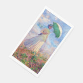 Serviette En Papier Claude Monet - Femme avec un parasol face à droite (Coin)
