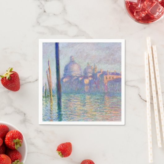Serviette En Papier Claude Monet - Grand Canal, Venise (En situation)