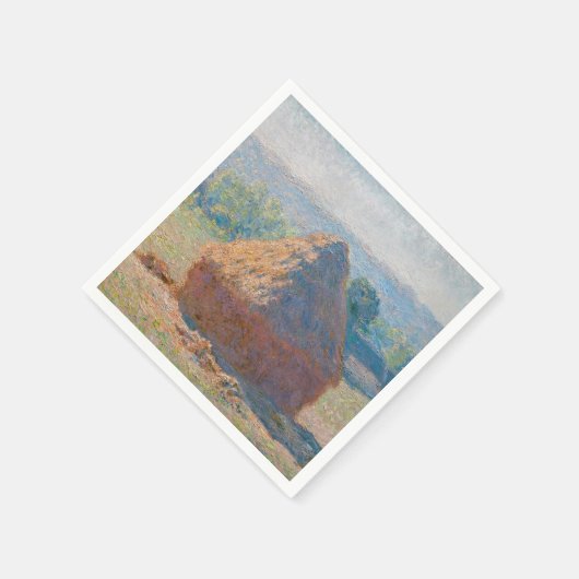 Serviette En Papier Claude Monet - Haystacks, fin de l'été (Coin)