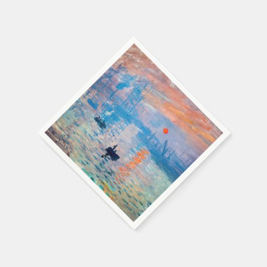 Serviette En Papier Claude Monet - Impression, lever de soleil (Coin)