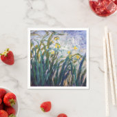 Serviette En Papier Claude Monet - Iris jaunes et violets (En situation)