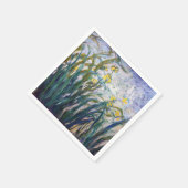 Serviette En Papier Claude Monet - Iris jaunes et violets (Coin)