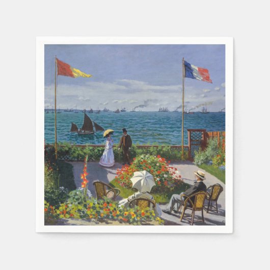 Serviette En Papier Claude Monet - Jardin de Sainte-Adresse (Devant)