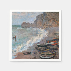 Serviette En Papier Claude Monet - La Plage à Etretat