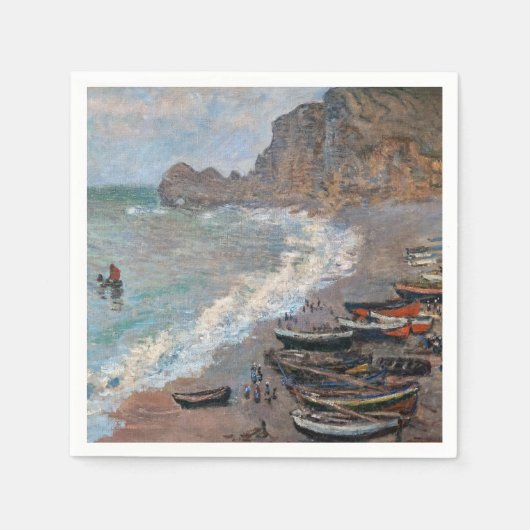 Serviette En Papier Claude Monet - La plage d'Etretat (Devant)