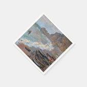Serviette En Papier Claude Monet - La plage d'Etretat (Coin)