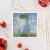 Serviette En Papier Claude Monet - La Promenade, Femme avec un Parasol (En situation)