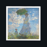 Serviette En Papier Claude Monet - La Promenade, Femme avec un Parasol<br><div class="desc">La Promenade,  Femme avec un Parasol / Madame Monet et son fils / La Promenade / La Femme a l'ombrelle - Claude Monet,  1875</div>