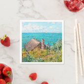 Serviette En Papier Claude Monet Le Cabine De Saint-Adresse Fine Art (En situation)