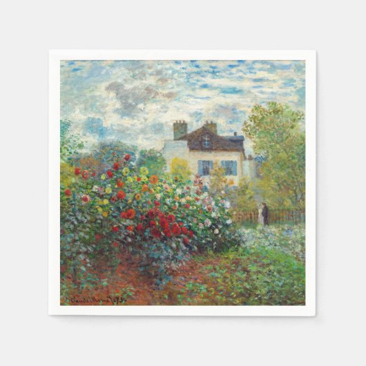 Serviette En Papier Claude Monet - Le Jardin de l'Artiste à Argenteuil (Devant)