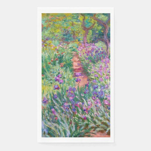 Serviette En Papier Claude Monet - Le jardin d'Iris à Giverny (Devant)
