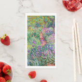 Serviette En Papier Claude Monet - Le jardin d'Iris à Giverny (En situation)