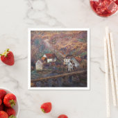 Serviette En Papier Claude Monet - Le pont de Vervy (En situation)