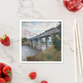 Serviette En Papier Claude Monet - Le pont ferroviaire à Argenteuil (En situation)