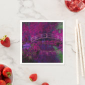 Serviette En Papier Claude Monet Le pont Japanes violet (En situation)