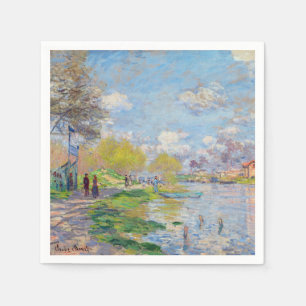 Serviette En Papier Claude Monet - Le Printemps au bord de la Seine