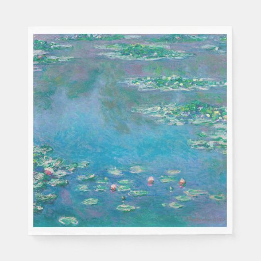 Serviette En Papier Claude Monet. L'Eau Est Nichée. Impressionnisme fr (Devant)