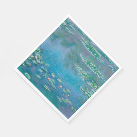 Serviette En Papier Claude Monet. L'Eau Est Nichée. Impressionnisme fr (Coin)