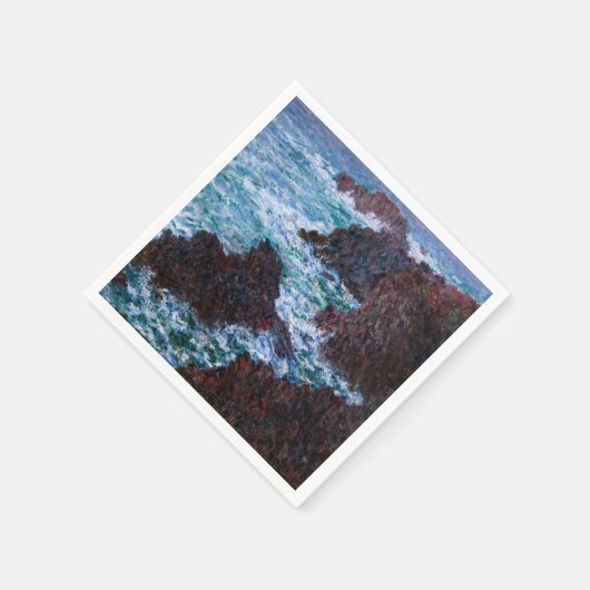 Serviette En Papier Claude Monet - Les Rochers à Belle-Ile, Côte sauva (Coin)