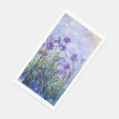 Serviette En Papier Claude Monet - Lilac Irises / Iris Mauves (Coin)