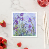 Serviette En Papier Claude Monet - Lilac Irises / Iris Mauves (En situation)