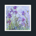 Serviette En Papier Claude Monet - Lilac Irises / Iris Mauves<br><div class="desc">Lilac Irises / Iris Mauves - Claude Monet,  1914-1917</div>