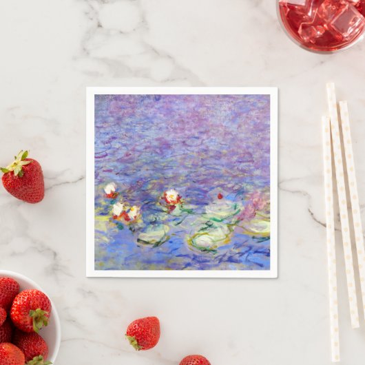Serviette En Papier Claude Monet - Lys d'eau (En situation)