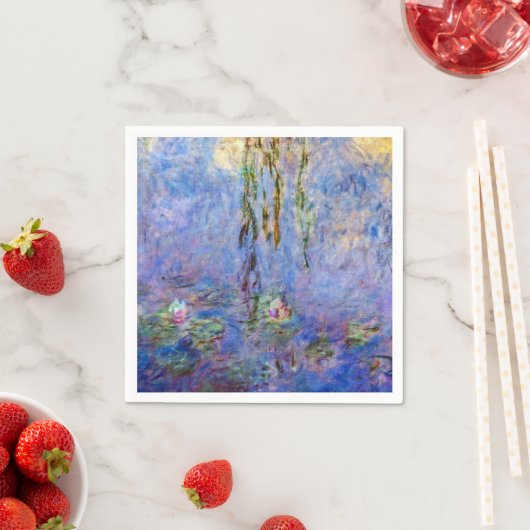 Serviette En Papier Claude Monet - Lys d'eau (En situation)