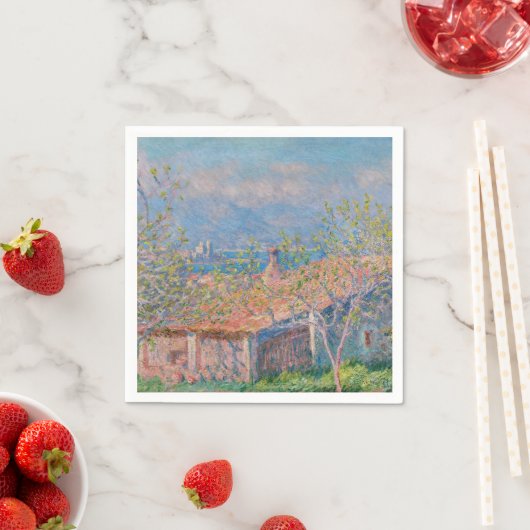 Serviette En Papier Claude Monet - Maison de jardinier à Antibes (En situation)