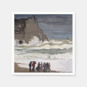 Serviette En Papier Claude Monet - Mer agitée à Etretat
