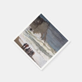 Serviette En Papier Claude Monet - Mer Noire à Etretat (Coin)