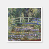Serviette En Papier Claude Monet, nénuphars, pont japonais, jardin, (Devant)