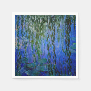 Serviette En Papier Claude Monet - Nymphéas avec saule pleureur