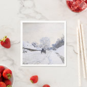 Serviette En Papier Claude Monet - Panier sur la route des neiges à Ho (En situation)