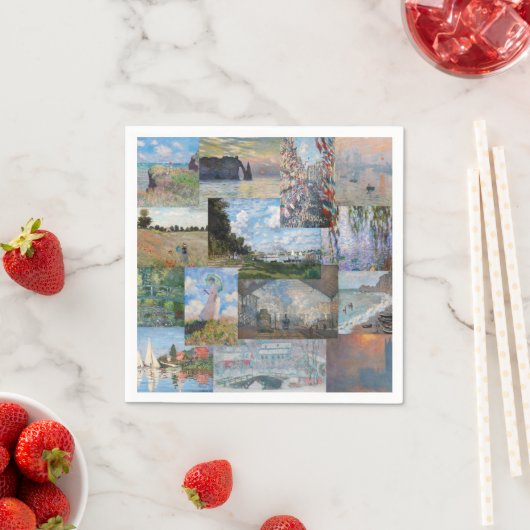 Serviette En Papier Claude Monet - Patchwork de chefs-d'oeuvre (En situation)