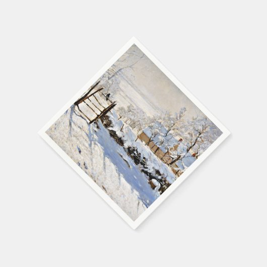 Serviette En Papier Claude Monet peinture, La Magpie, (Coin)